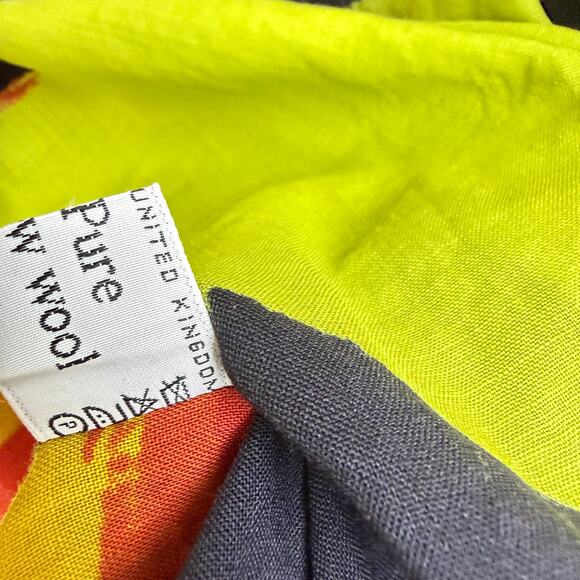 Betty Jackson England Shirt Womens 10 Long Sleeve Button Up Abstract Artsy Wool - Picture 11 of 11